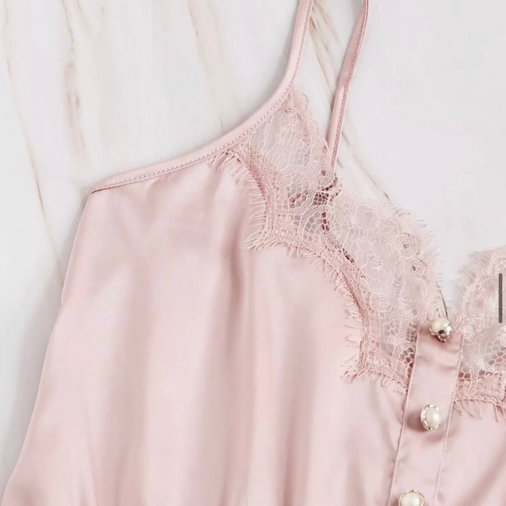 Gift 🎁 1X-4X Satin Lingerie Romper - Picture 3 of 5